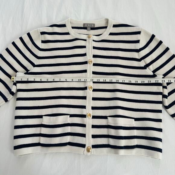J.Crew Relaxed Emilie Lady Jacket In Stripe 100% Cotton XXL - Picture 7 of 13